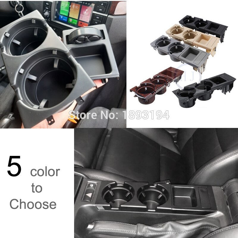 5 kleur Dubbele gat auto front center console cup rack/verandering doos voor BMW E46 318 320 325 330