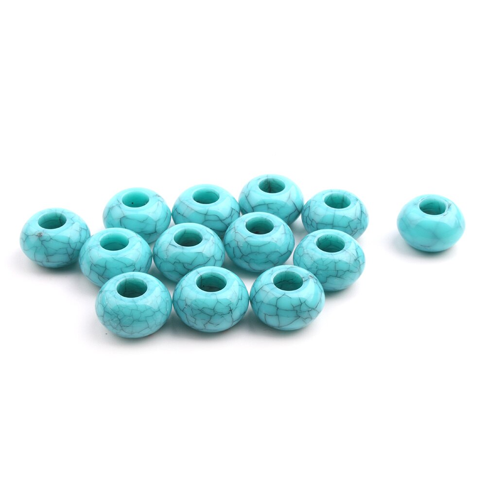 20 stk/parti dreadlocks hårring hår fletning perler blå farvet hår fletning dread dreadlock perler manchetter klip ca 6mm hul