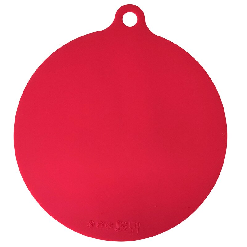 22cm Soft Non-Stick Round Microwave Mat Fryer pad Resistant Silicone Baking Pad Induction cooker mat Table Mate Pastry Tray: Red