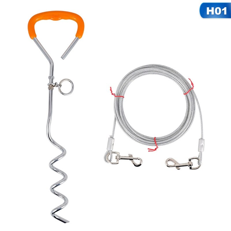 Generies Spiral Ground Stake Spike Out For Outdoor Yard And Camping Small To Medium Dogs: Default Title