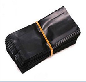 Sachet de thé en papier d'aluminium, sachets d'emballage thermoscellés sous vide sachets d'aluminium Mylar pour aliments café thé 200 unités/lot: Black