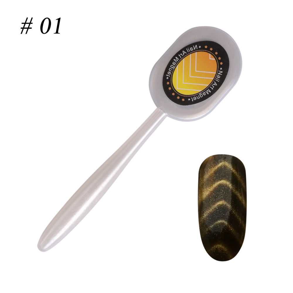 1 stücke Doppel Kopf Katze Auge Gel Magnet Stock Gebogene Linie Streifen 3D Entwürfe Für Polnische Nagel Gel Nagel Kunst Dekor Magnetische Werkzeuge LA035: 01