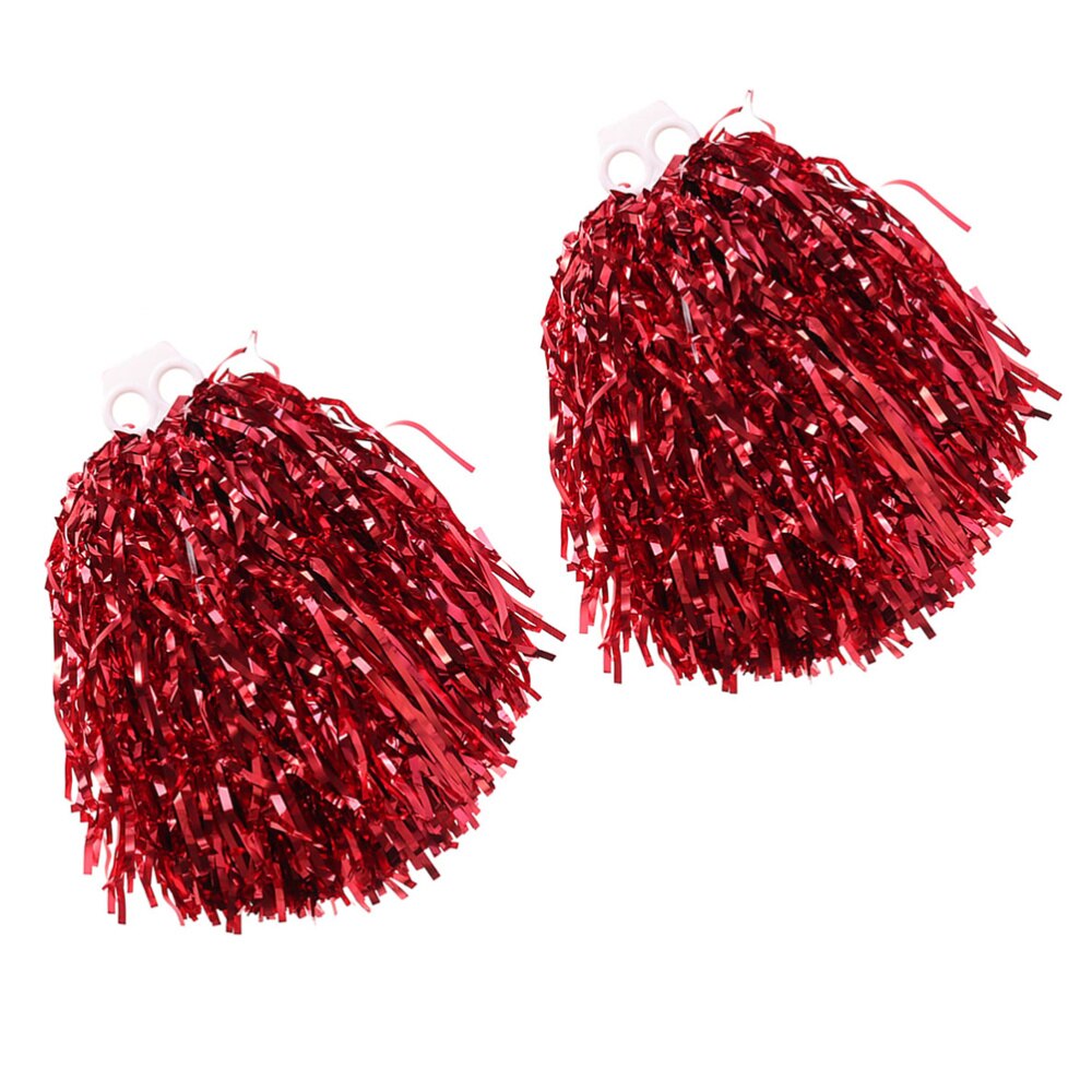 10 Pcs/5 Pairs 50g Cheering Balls Squad Spirited Fun Cheerleading Kit Cheer Poms Cheerleaders Supples with Ring for Comp: Red