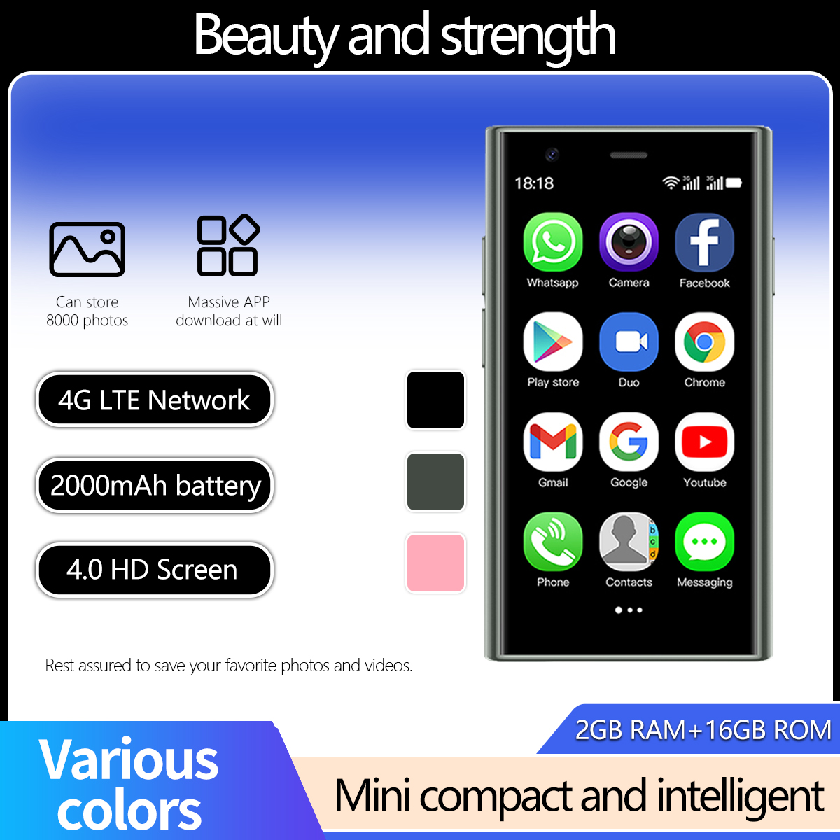 Mini smartphone S23, versão global, sistema Android, perfeito para aprendizagem e entretenimento, suporta posicionamento 3G