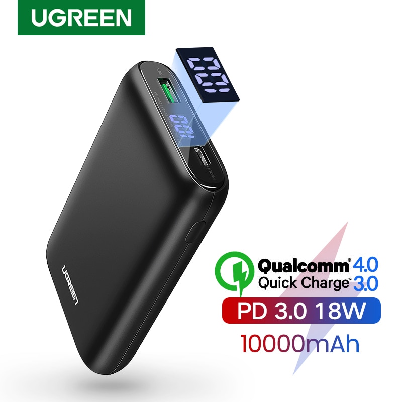 Ugreen Energie Bank 10000mAh Externe Handy, Mobiltelefon Batterie Ladegerät Schnell Ladung 4,0 3,0 QC 3,0 Schnelle PD Ladegerät für S8 Mini Energie