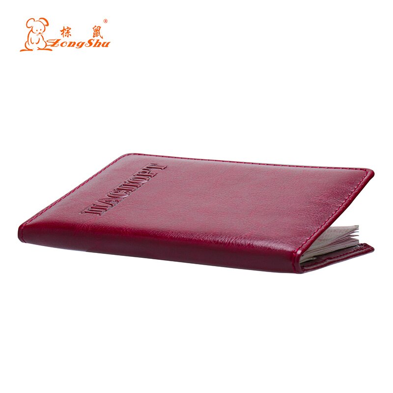 Russische Olie Dark Red Pu Brieven Nationale Paspoort Cover Leuke Credit Kaarthouder Pu Lederen Paspoorthouder Met Reizen