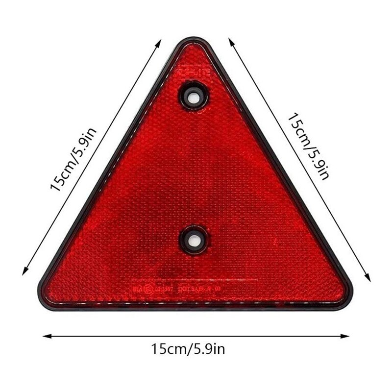 4 Pcs Reflective Car Stickers, Triangular Reflector Stickers Stop Warning Sign