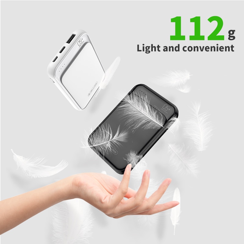 Jellico Power Bank 5000mAh LED Display Portable Charging PowerBank 5000 mAh USB External Battery Charger For Xiaomi Mi 9 iPhone