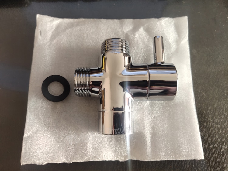 1/2 to 3/4 Chrome 3 Way Diverter Valve 4/8 to 6/8 Shower water distributor, shower nozzle switch 1 to 2 ways connector converter