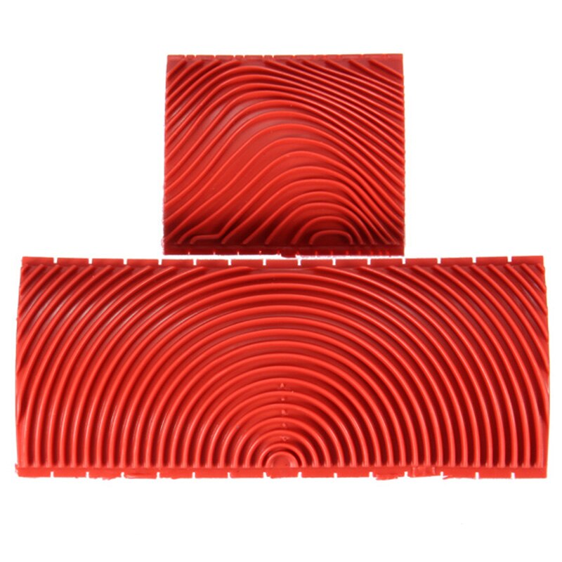 2 Stuks Hout Korrelen Grain Rubber Patin Schilderij Effecten Diy Muur Decoratie Gereedschappen 5.7X2.4Inch/2.87X2.4Inch Verf Emmers