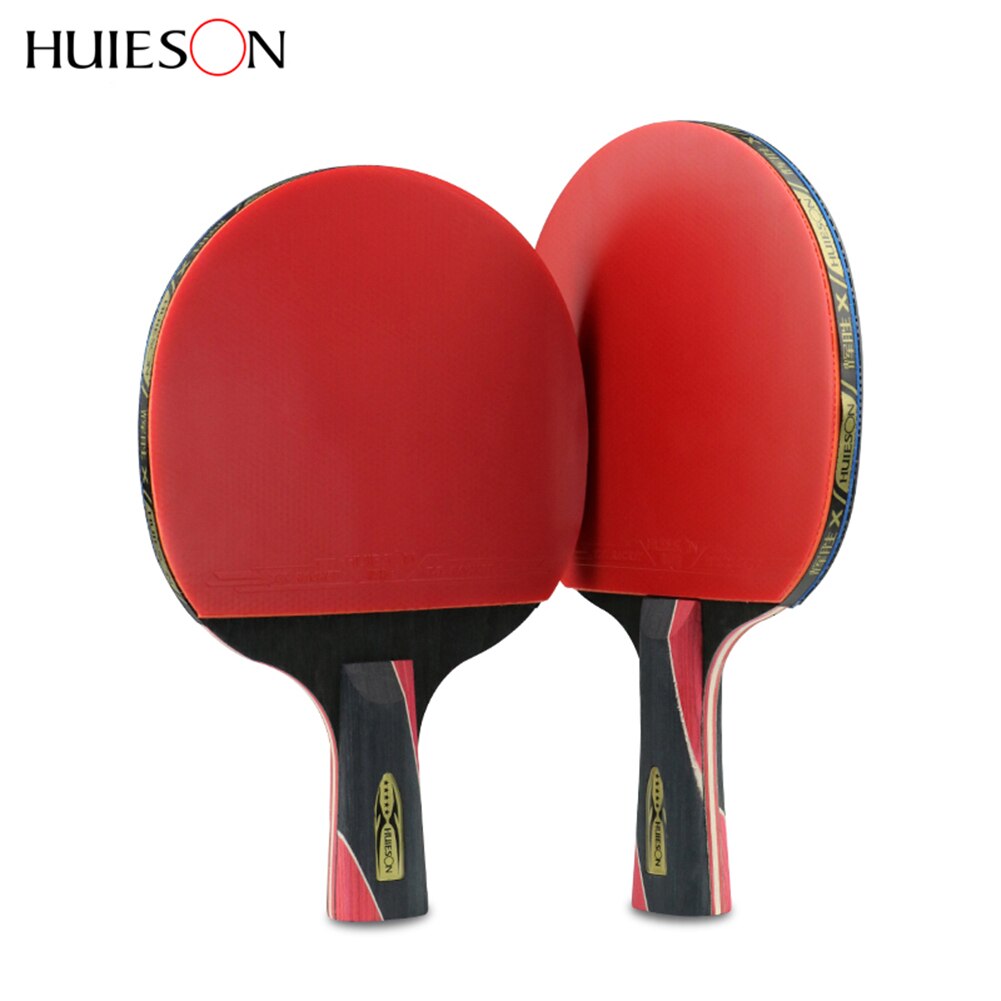 Huieson 5 Star Carbon Fiber Table Tennis Racket Double Pimples-in Rubber Pingpong Racket Table Tennis Racket + Bag