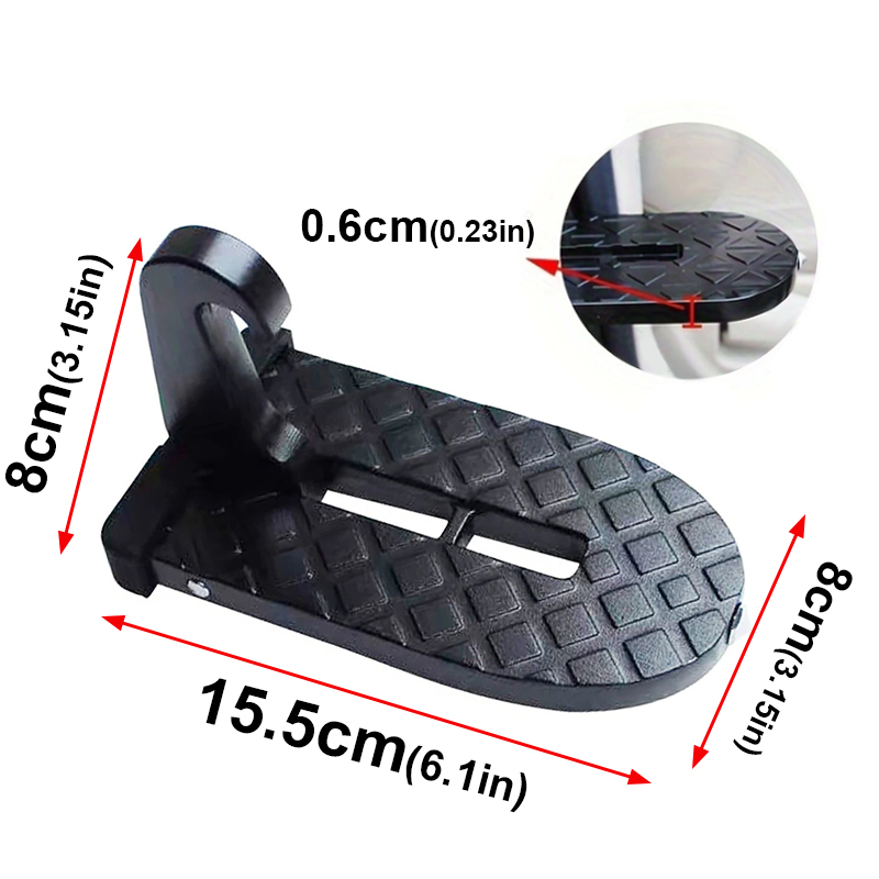 Auto Gear Door Step Easy Access to Roof Supports Both Feet Foldable Car Roof Rack Step Glass Breaker Safety Hammer Hook Pedal