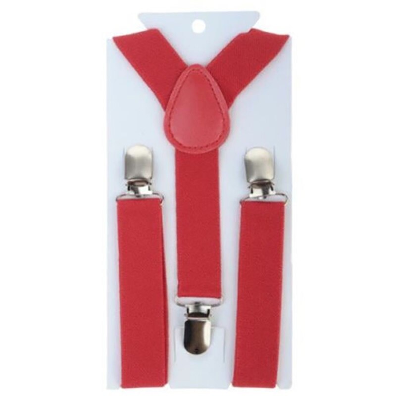 Justerbara barn hängslen bälte baby pojkar flickor clip-on y-back elastiska hängslen kostym soild färg rem tillbehör: 4