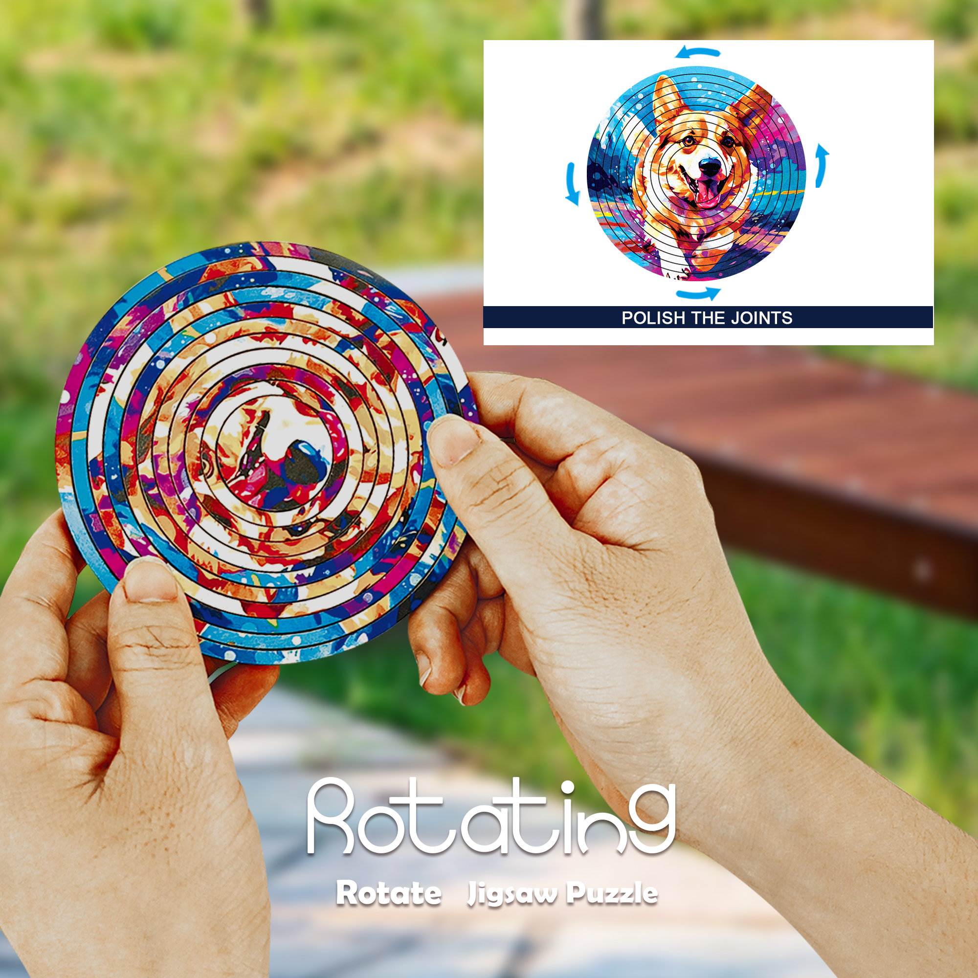 Decompression Irregular Rotate Jigsaw Puzzle Color Animal Rotating Puzzle Puzzle Montessori Toy Children's Birthday