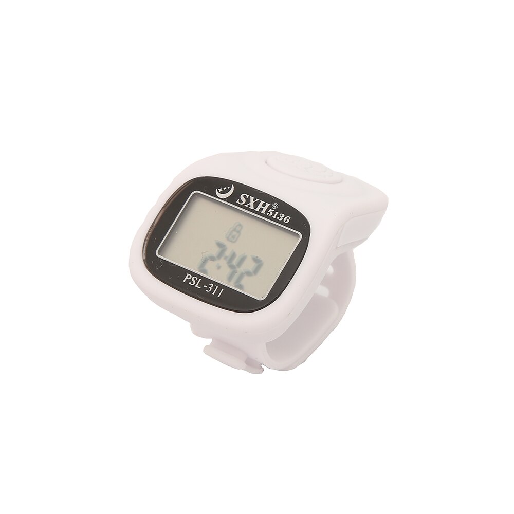 neue 6 digitale LCD hand tally zähler 8 kanäle LED licht zeit neue funktion elektronische gebet silicon ring zähler freeship: White
