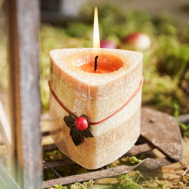 Duft Kerzen Dreieck Blume bilden Romantische Kerzenlicht-Abendessen Geburtstag Hochzeit Flammenlose Kerzen Funkelnden Kerzen