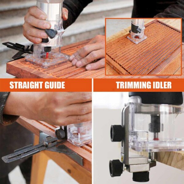 110V/220V 1300W Electric Hand Trimmer Wood Laminator Router DIY Woodworking Cutter Carving Milling Slotting Machine Power Tool