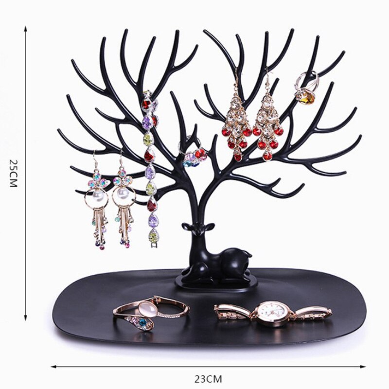 Sieradenorganizer in de vorm van een boom, hanger van metaal, oorbellen, ketting, ringhanger, armband, sieradenstandaard: 2 kleerhangers