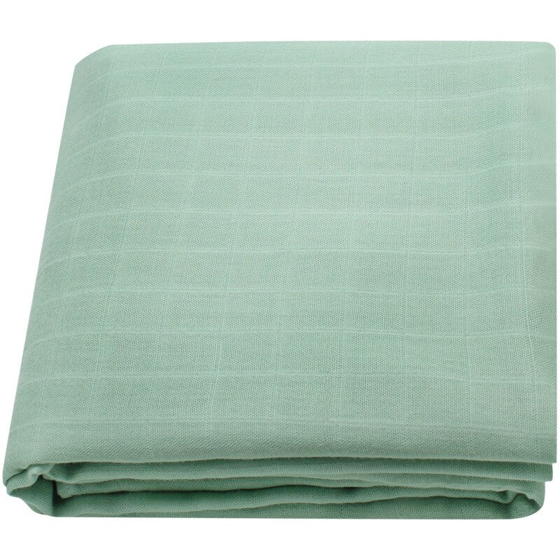 Newborn Manta Baby Swaddle Muslin Blanket Baby Deken Newborn Accessories Muslin Gasas Bebe Algodon: Dark Green-T