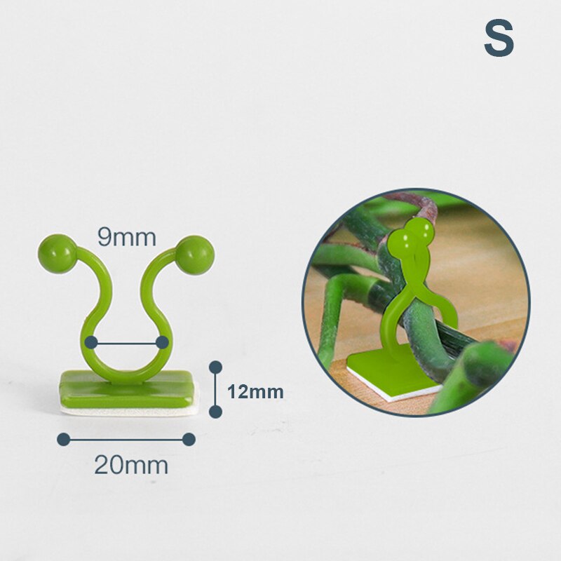 10/20/50 Pcs Invisible Wall Vines Fixture Plant Climbing Wall Clip Sticky Hook Fixing Clip Holder for Home SMR88