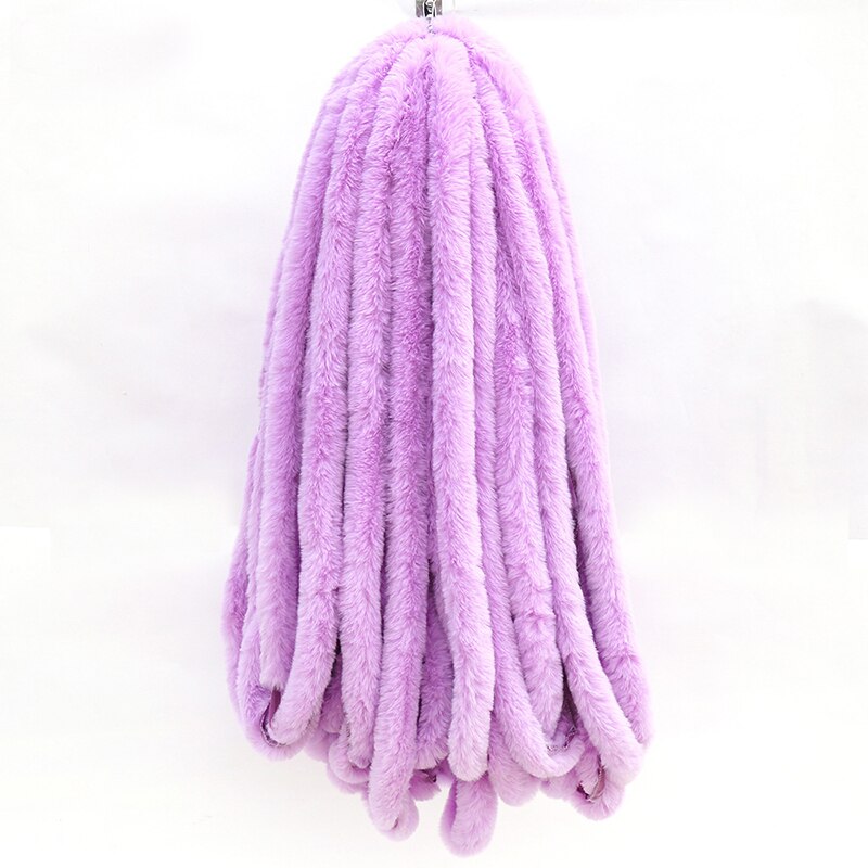 1M Kunstmatige Konijnenbont Lint Tapes Diy Kleding Naaien Pluizige Bekleding Trimmen Stof Naaien Kostuum Ambachten Rand: Purple