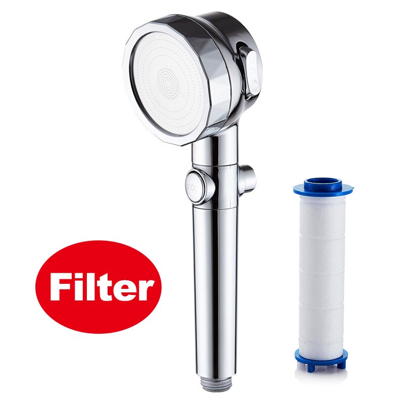 S R SUNRISE Moderne Handbrause Wasserfall Badezimmer Silber Anti-Kalk-Düsen Duschkopf Messing Chrom Srsh011