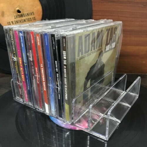 Soporte de almacenamiento para CD, estante de exhibición, organizador prémium, soporte de acrílico transparente para CD-DVD