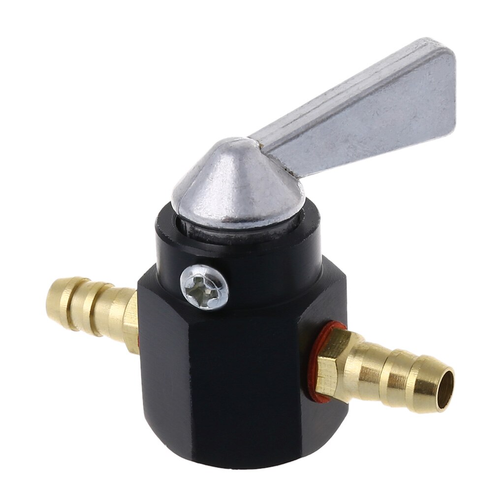Universal 6mm In-Line Petrol / Fuel Tap Motorcycle On-OFF Petcock Fuel Switch qyh: Black