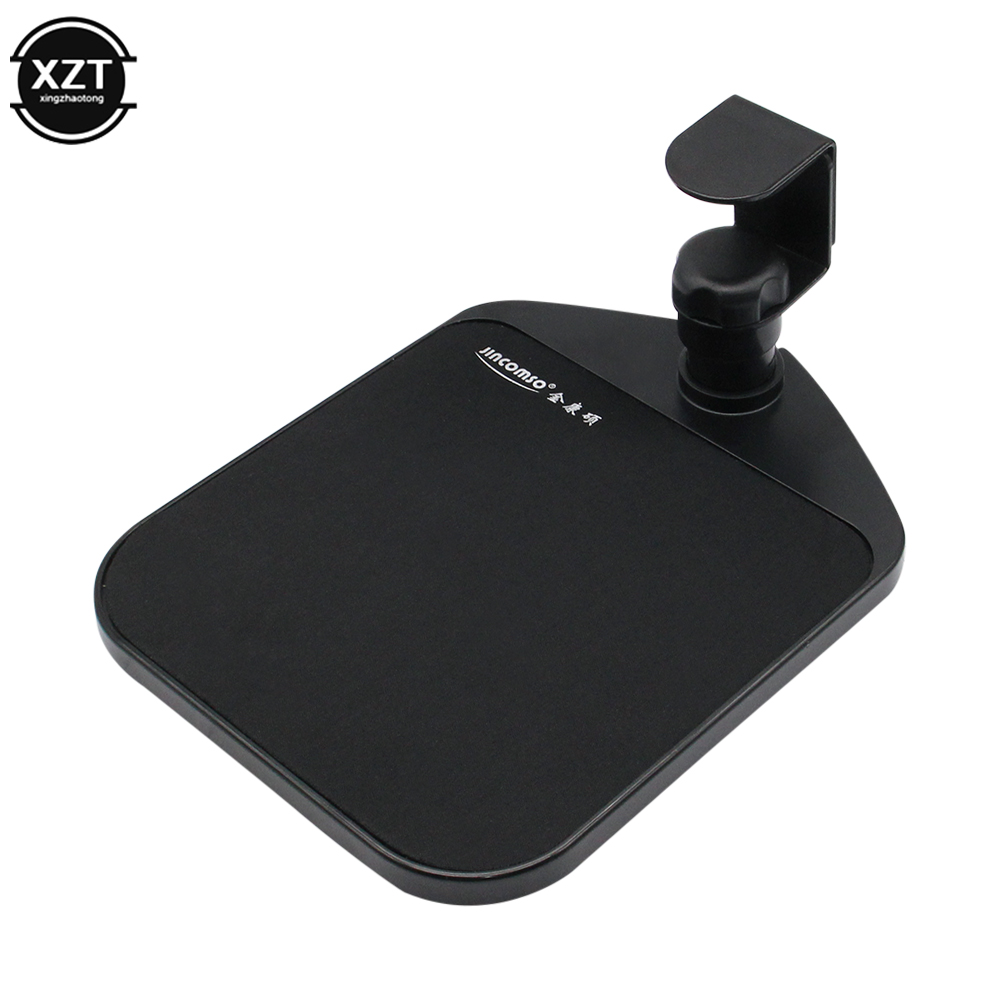 Desktop Mouse Tray Mouse/Keyboard Support Bracket Extension Board to Extend the Desktop Laptop Desk Mouse Tray Adjustable: full black