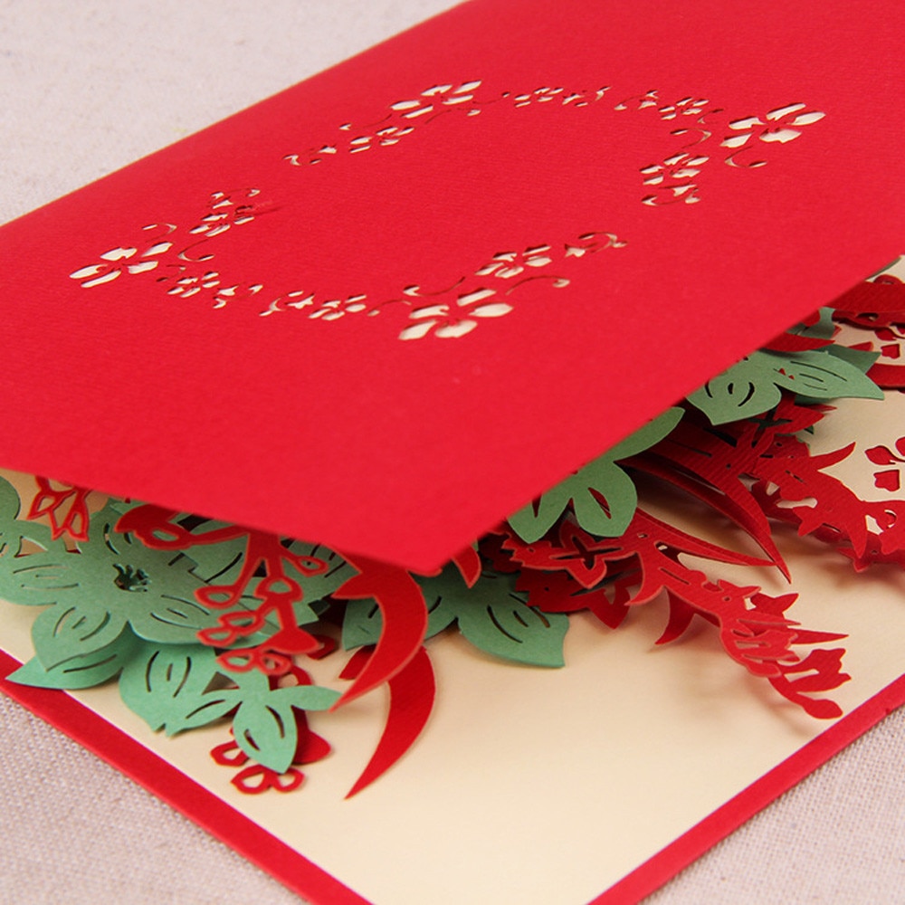 Newest creativity Paper 3D Pop Up Cards Valentine Lover Happy Birthday Anniversary Greeting Cards Postcards Card