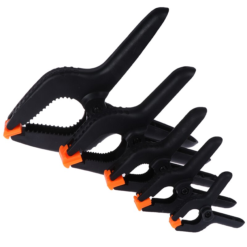 HELTC 1PCS DIY 2/3/4/6/9inch Plastic Spring Clamps Nylon Clamps For Woodworking Spring Clip Photo Studio Background Tools