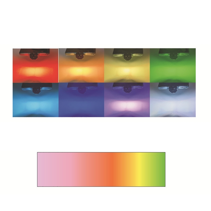 Mini-USB Typ C LED RGB-Licht, Helligkeit einstellbar, 8-farbig, für Auto, Laptop, Tastatur, Typ-C-Nachtlampe