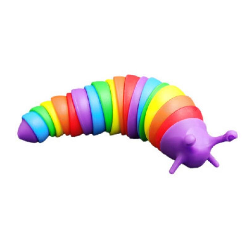 Fidget slug lelu nivelletty joustava peristaltiikka 3d painettu kaikenikäisille stressin lievitys ahdistusta lievittävä aistilelut lapsille aikuisille