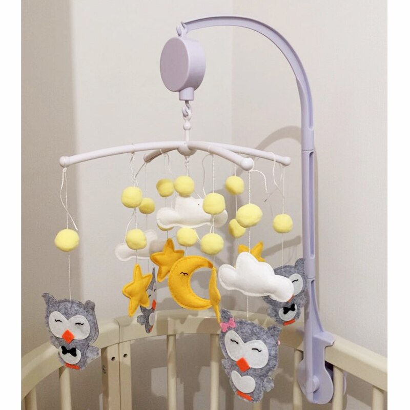 Babymobiel houder voor in de wieg, bedbel hangend speelgoed, 360 graden draaibare beugel, opwindbare muziekdoos, baby rammelaar, speelgoed, woondecoratie
