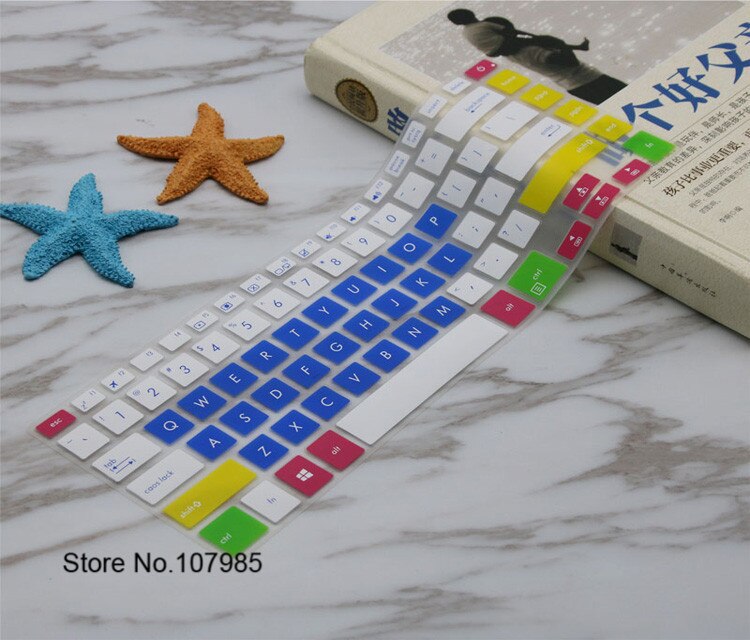 15.6 inch Colorful Silicone Keyboard protector skin Cover guard For ASUS VivoBook F510UA F510U / for ASUS VivoBook S510 15&quot;: Candyblue