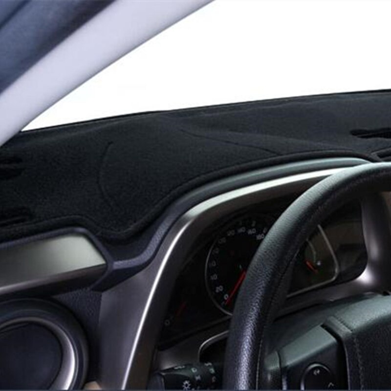 Taijs bil dashboard cover dash mat til hyundai  ix35 tucson dashmat pad anti-slip tæppe anti-uv: Sort