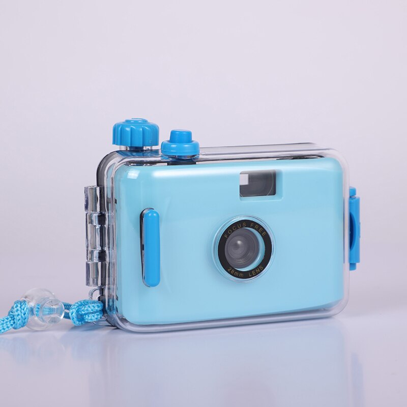 Caméra à Film étanche 35mm, Snorkeling voyage, Mini caméra pour enfants, Film ordinaire 135 F/8 objectif 28mm, vitesse d'obturation 1/100 seconde: Blue camera