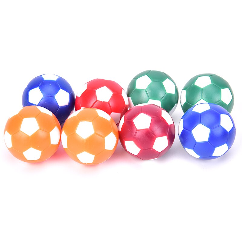 Lot de 8, 6 ou 4 ballons de rechange en résine de supérieure, Mini ballons de football colorés de Table, 32mm