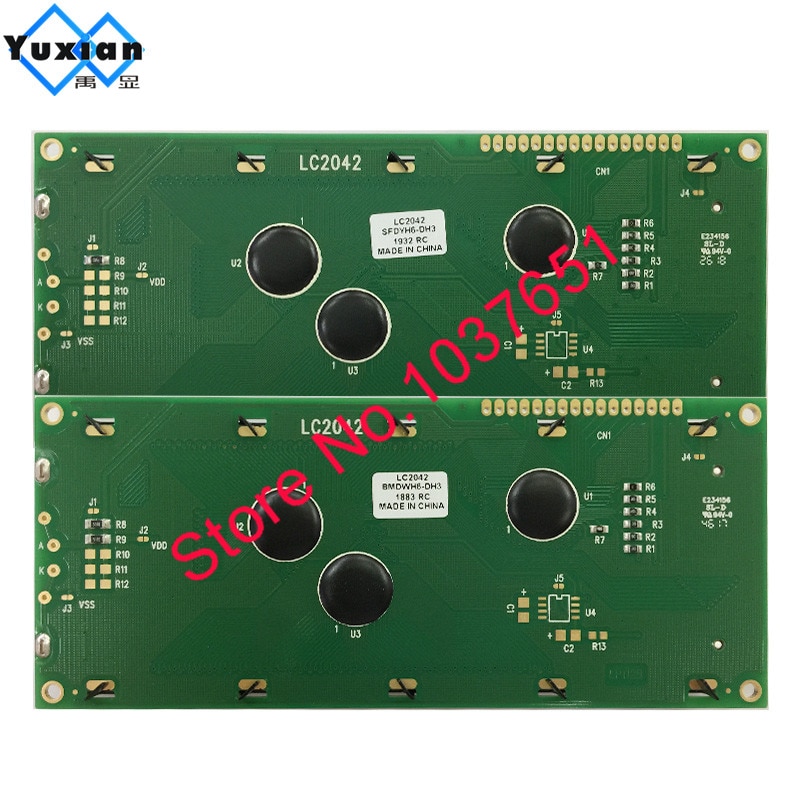 204 2004 police cyrillique russe grand caractère taille écran lcd module vert bleu 146*62.5mm 1 pièces LC2042 WH2004L
