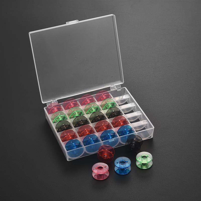 Sewing Bobbins Box Set Bobbin Case Stitch Machine Spools Sewing Supplies Storage Box For Sewing Tools Accessories: 5color Bobbins set