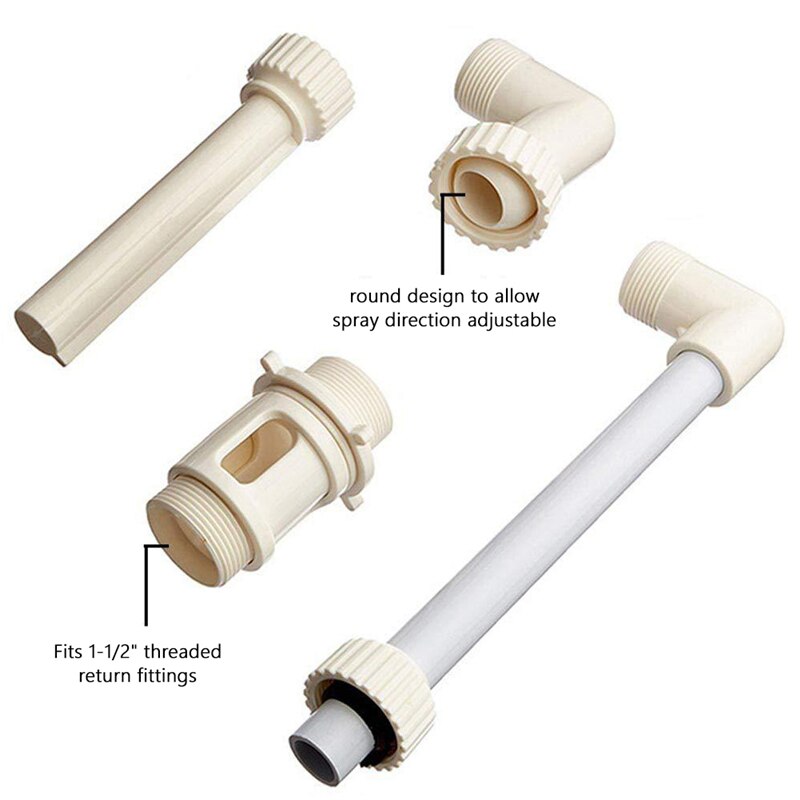 Mini Waterfall Swimming Pool Fountain Jets Led Lights Ground Tool Adjustable For Pool Pond Waterfall Garden Home Decoration