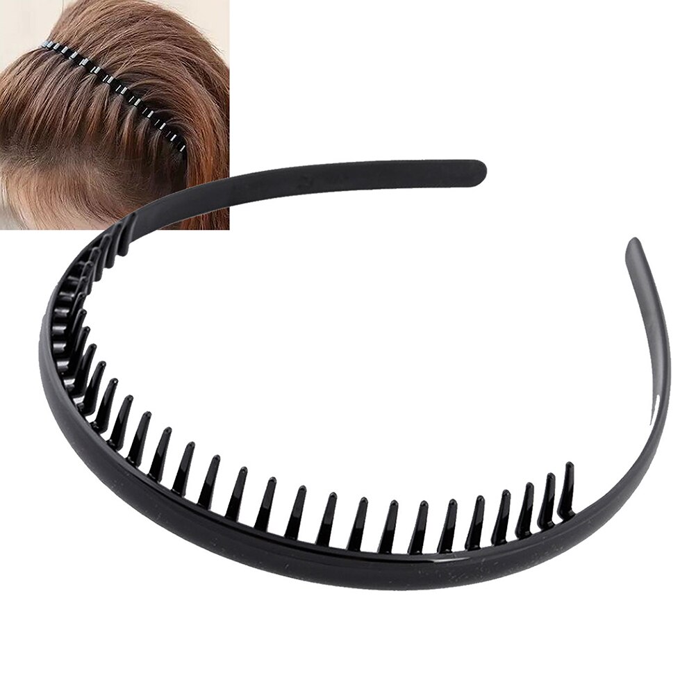 Diadema con dientes para hombre, diadema deportiva, diadema portátil negra