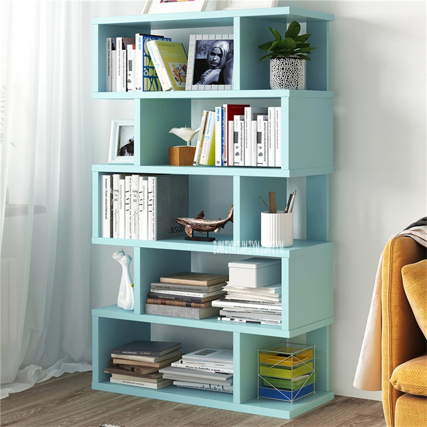 Living Room Space Saving Small Manmade Board Floor Bookshelf Bedroom Modern Simple Multifunctional Student Display Bookcase