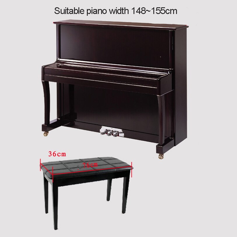 Upright Piano Cover Up En Piano Seat Cover Stoel Set Volledige Soundboard Stand Fluwelen Doek Kwastje Kruk