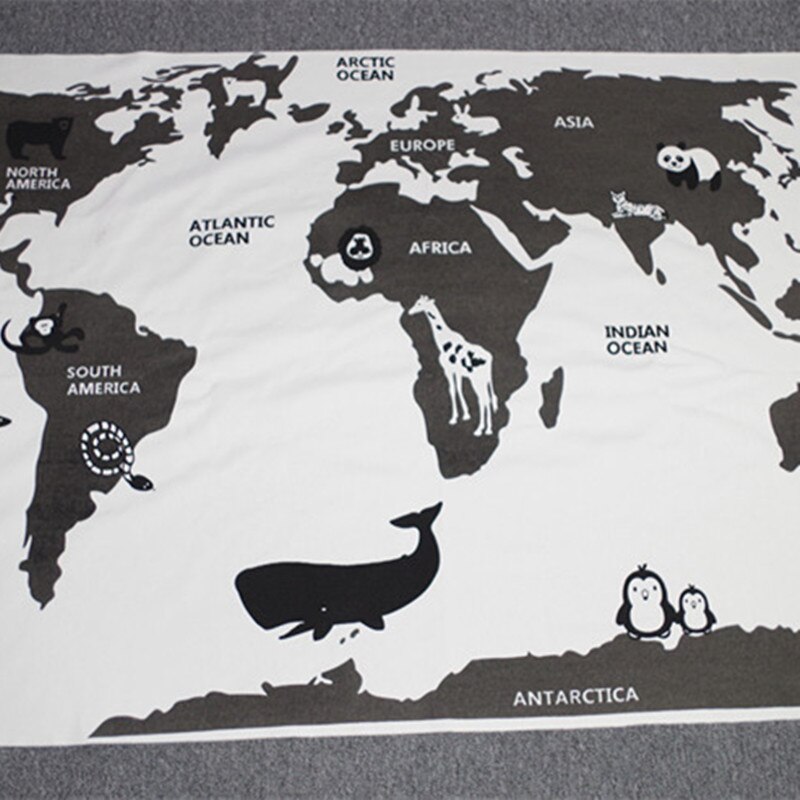 Baby Activity Center Carpet World Map Play Mat For Children Room Decorative Pad Cloth Baby Gym And Play Mats Child Rug Blankets