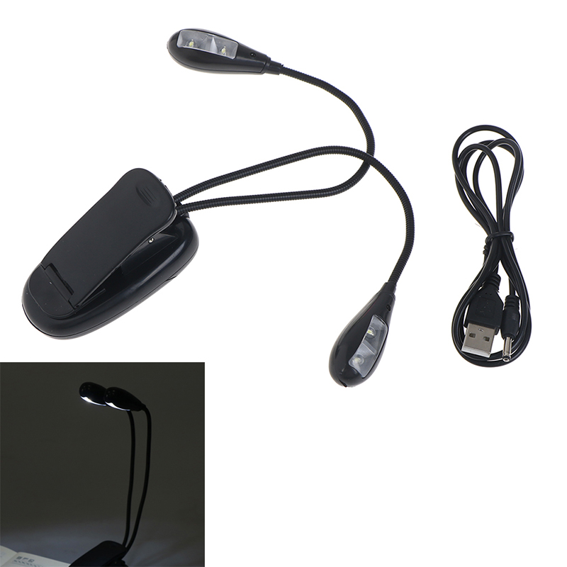 ZLinKJ Adjustable Goosenecks Clip On LED Lamp For Music Stand And Book Reading Light