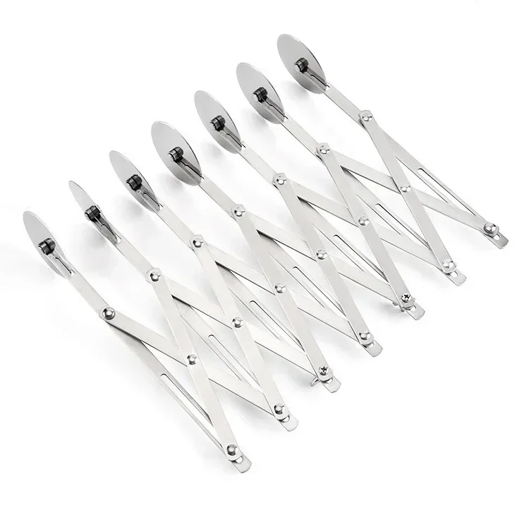 Cortador de 3/5/7 ruedas, divisor de masa lateral, cuchillo de Pasta, hoja de rodillo Flexible, pelador de pastelería de Pizza, herramientas de acero inoxidable para hornear: Caqui oscuro