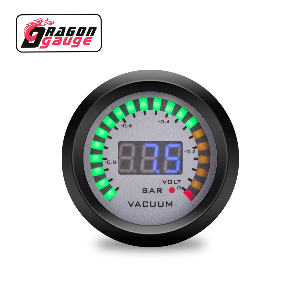 「 smok 」 2 Cal lub 52mm wakuometr doprowadziło cyfrowy z funkcją napięcia fabryka sprzedaży licznik samochodowy dla 12 v strojenie samochodu Accessorie: Vacuum Gauge