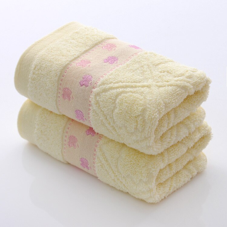 1pc 33*72cm Apple pattern Terry face towels cotton Soft Absorbent Romatic Lovers Towel Bath Accesory towels bathroom: Yellow
