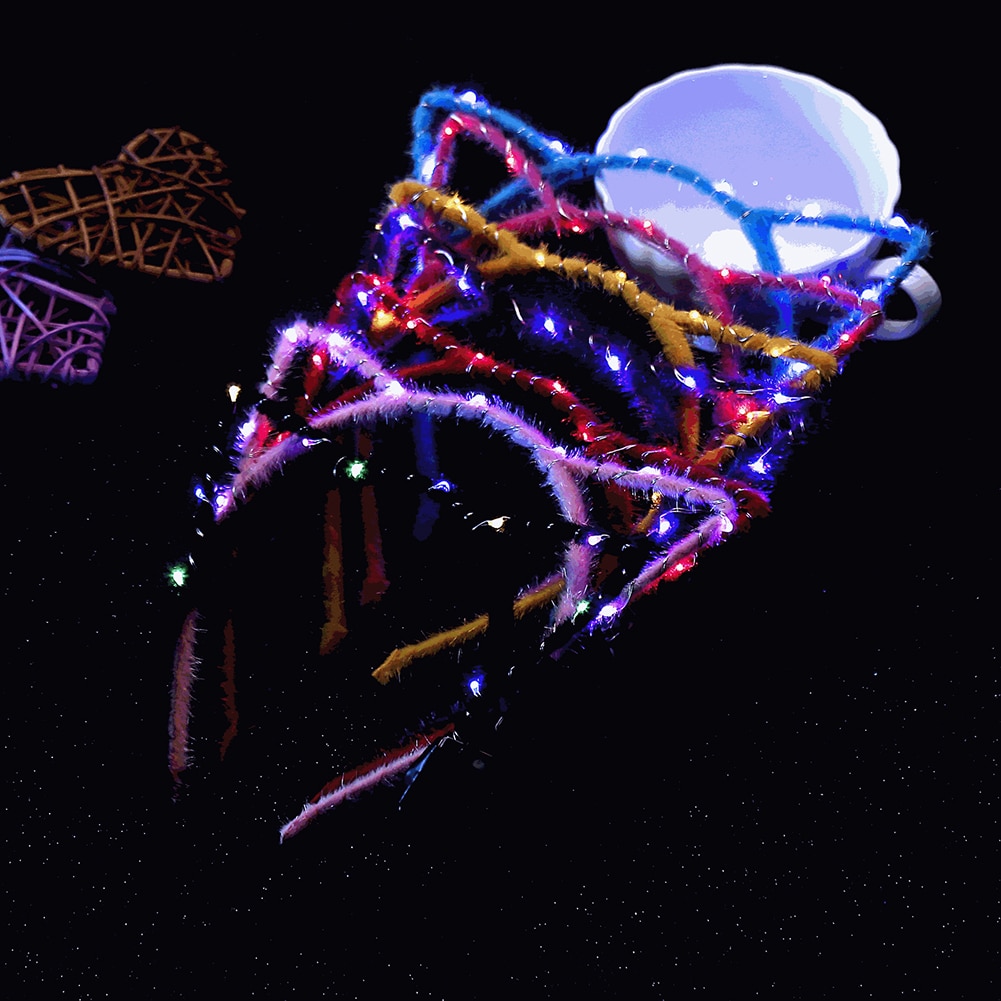 , nuevos colores, aleatorio, cabello con LED intermitente, aro, luces brillantes, accesorios de sombrero de ,: A2